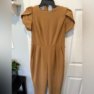 Calvin Klein Beige/Camel Jumpsuit with Belt